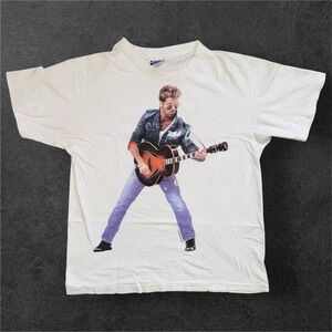 Hanes George Michael Faith Tour T Shirt 1988 Mens‎ Size Large White Cotton